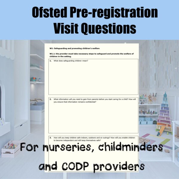 Ofsted Pre-Registration Visit Question Product Image