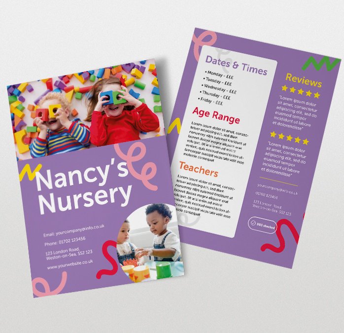 using flyers to market your childcare business