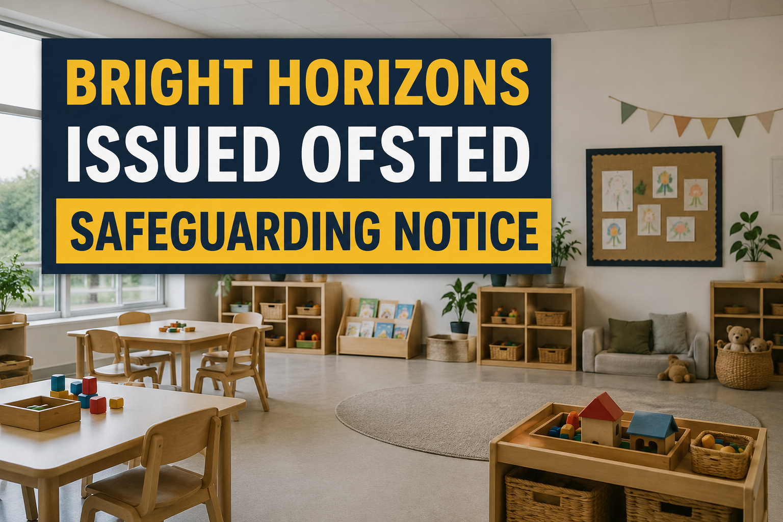 Bright Horizons issued Ofsted safeguarding notice nursery classroom image