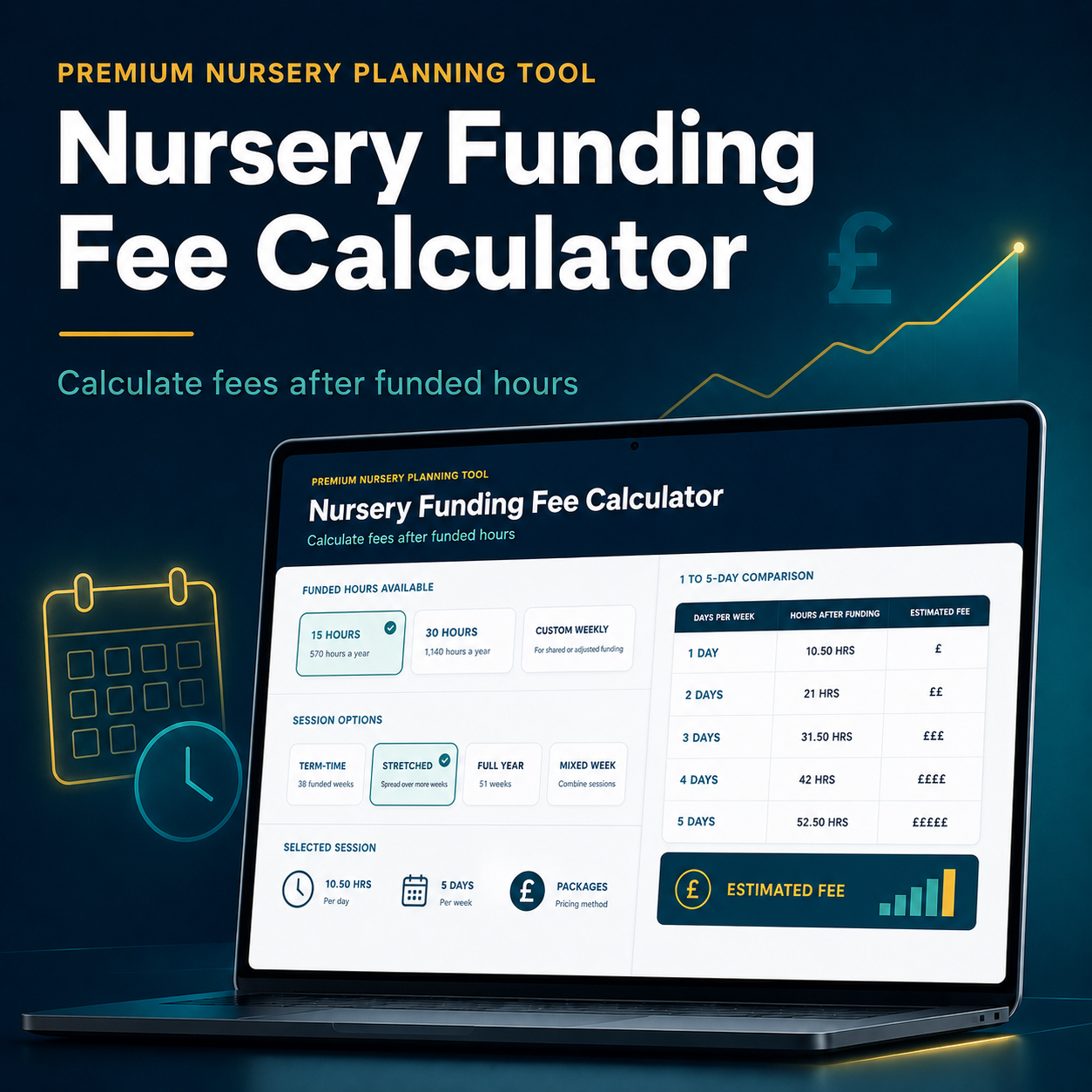 nursery funding fee calculator product image