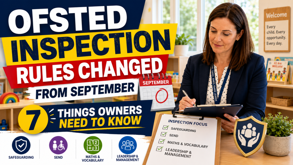 Ofsted Nursery Inspections Changed on 1 September: 7 Things Owners Need to Know