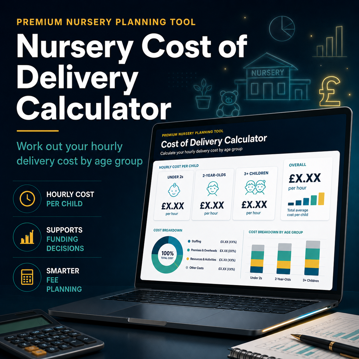 Premium nursery cost of delivery calculator