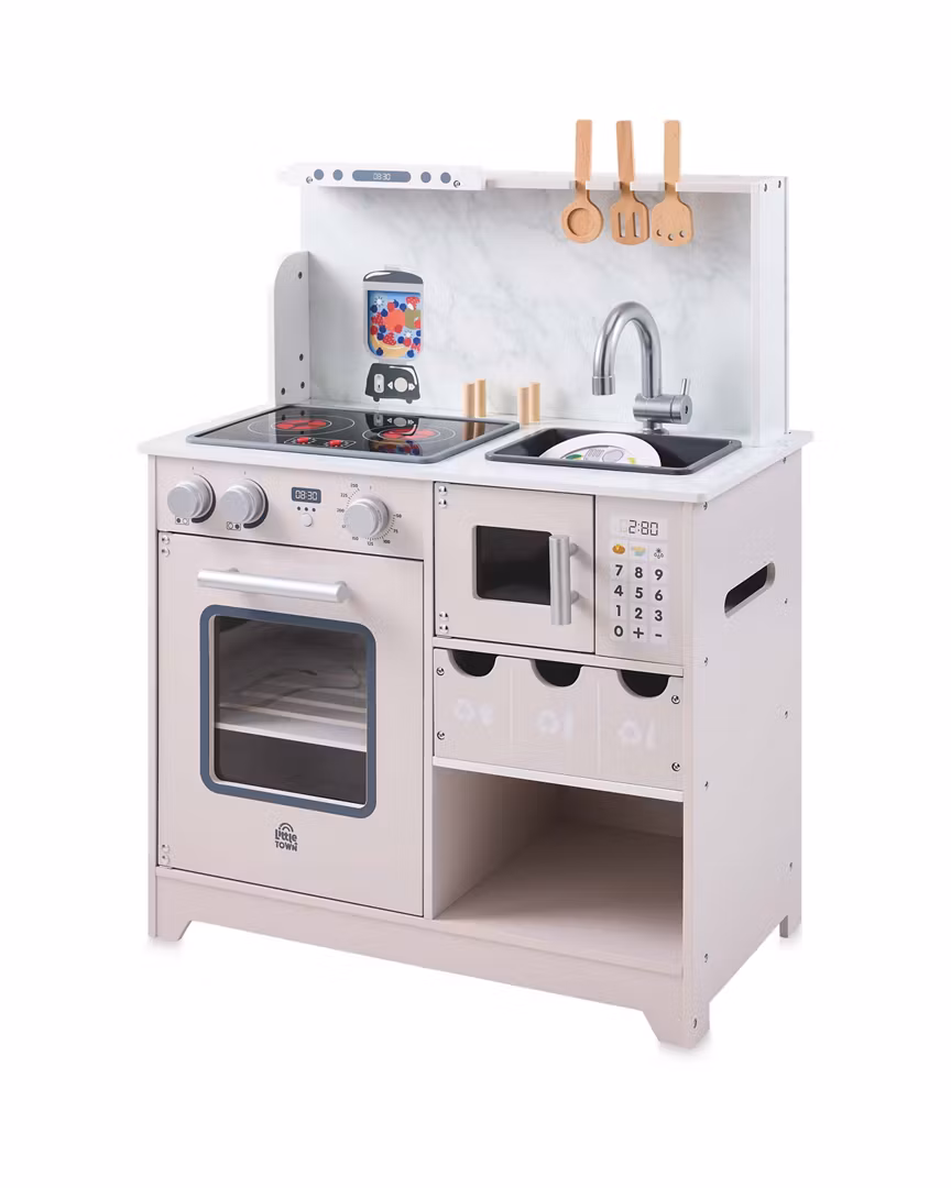Aldi Little Town wooden modern kitchen